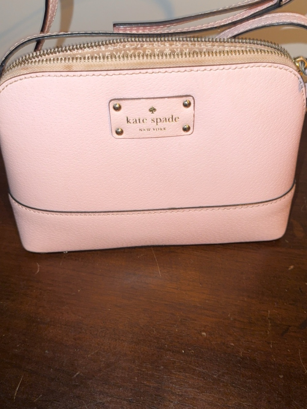 kate spade Blush Pink Leather Crossbody with Gold Hardware